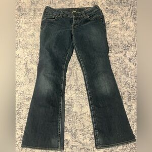 Silver bootleg jeans